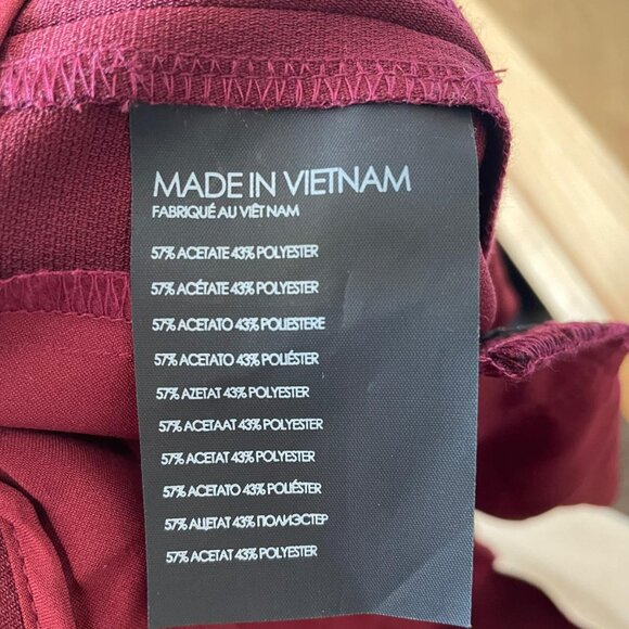 CLUB MONACO FELEESHA PANT BURGUNDY - Picture 3 of 6